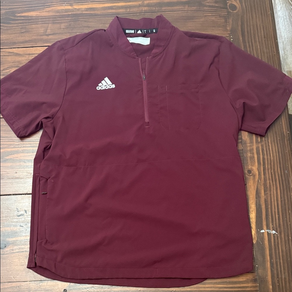 Adidas Men's Burgundy Polo Shirt